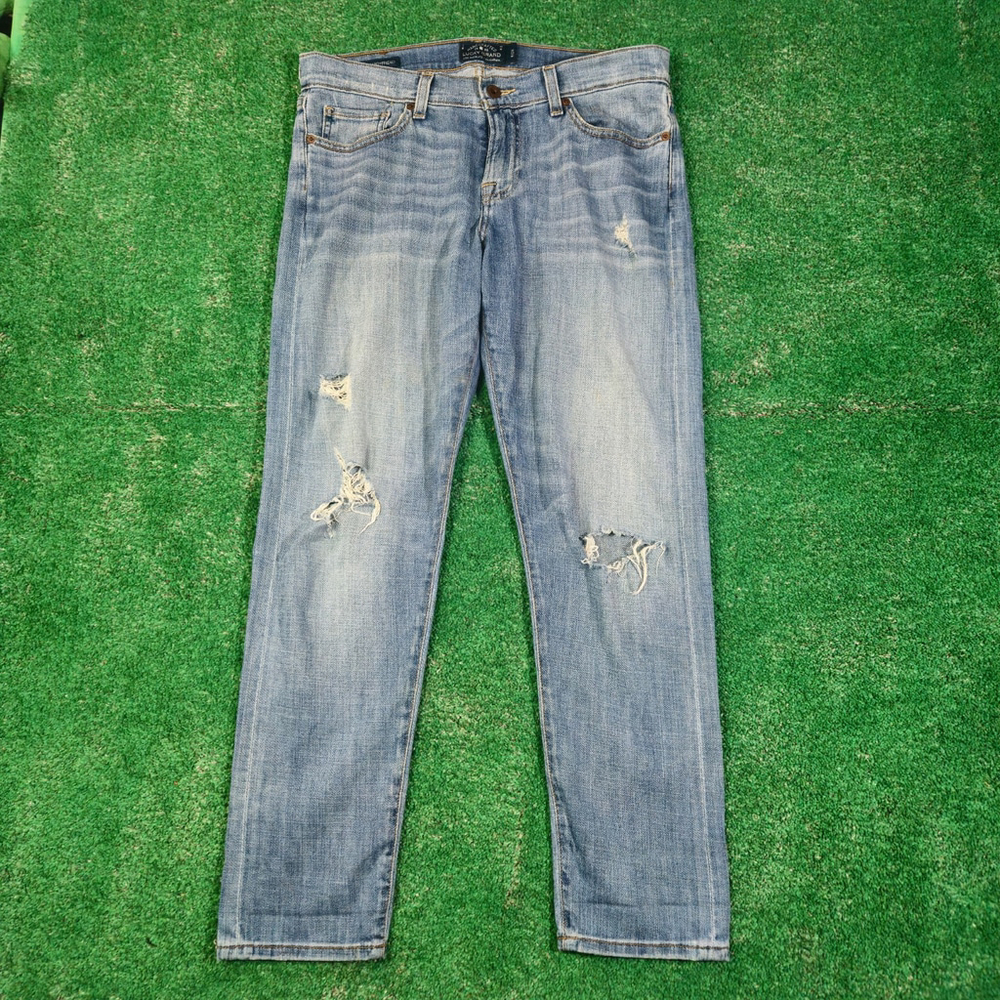 Lucky Brand Jeans Womens 6/28 Blue Sienna Slim Boyfriend Denim Distressed